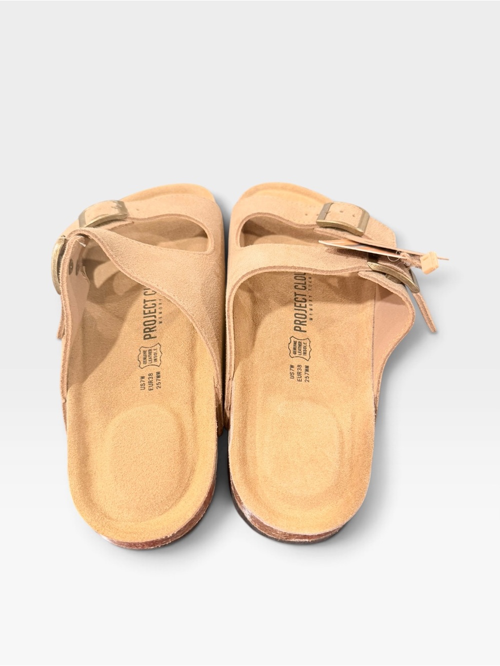 Project Cloud Women's Tan Double-Buckle Slide Sandals - Picture 5 of 7